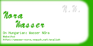 nora wasser business card